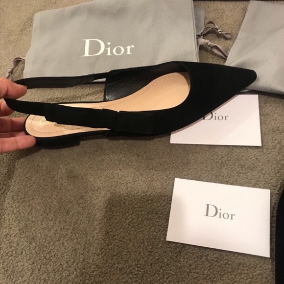NIB Christian Dior Sweet D sling back flats - Picture 7 of 9
